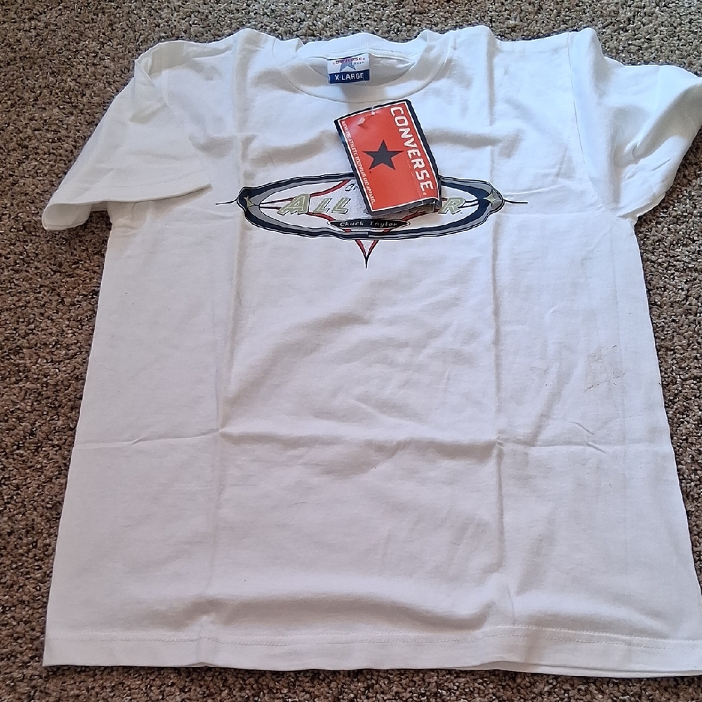 Converse White Tee with Graphic Logo